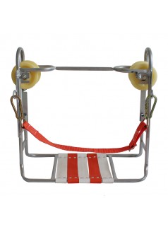 高空双轮滑板滑椅钢绞线滑车滑板滑椅电力通信施工吊椅 带刹车