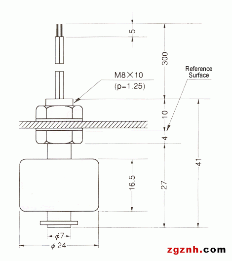 液位传感器（水位传感器）FS-3101、FS-3201尺寸规格