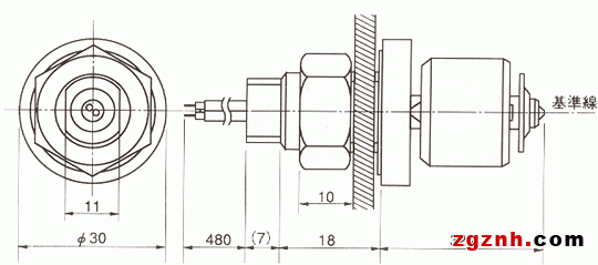 液位传感器（水位传感器）ESL-032、ESL-033尺寸规格