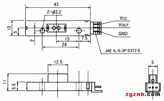 光电传感器（光学传感器）OM-3114尺寸规格