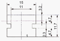 光电传感器（光学传感器）OM-371-A8 板子厚度：t=1.2mm 正常偏差：±0.1mm