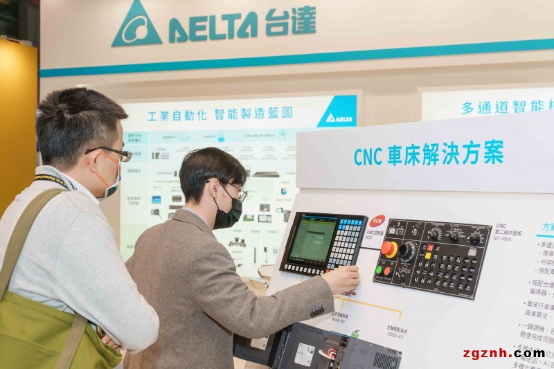 图3 台达在TIMTOS x TMTS 2022期间展出新世代CNC控制器NC5系列，同时也以CNC控制器为核心，串联台达丰富产品提出各式智能解...