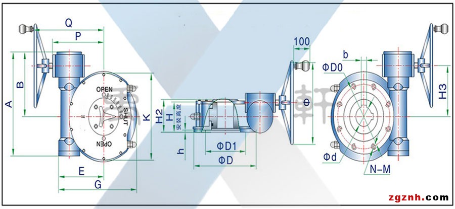 QDX3-C6铸钢涡轮箱(图1)