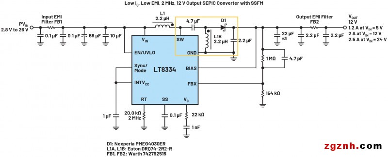 ADI 技术文章图4 - 异步DC-DC升压转换器（包含续流二极管）还能实现低辐射吗 