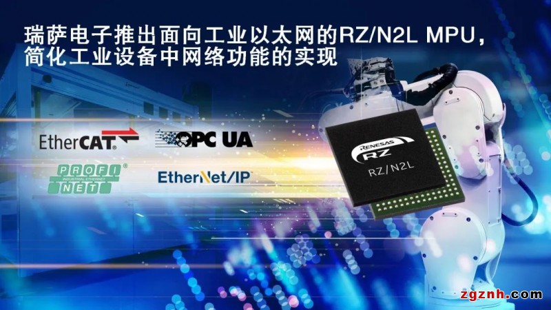 RZ/N2L MPU，面向工业以太网，简化工业设备网络功能实现