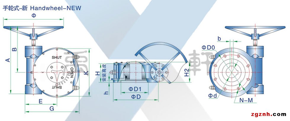 QDX3-9蜗轮蜗杆减速机(图1)