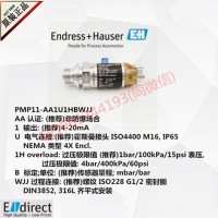 E+H恩德斯豪斯PMP11-AA1U1HBWJJ(PMP11-10N2/0)压力变送器100kPa