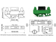 ISO 4-20mA-FHT:HART Transmissive 4-20mA Two-wire Passive Isolation Distributor 2-Wire Passive 4-20m图2