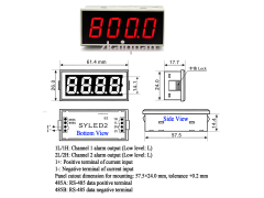 SY LED2-485:2-Wire Passive Intelligent Loop Current LED Digital Display Meter with Communication图2